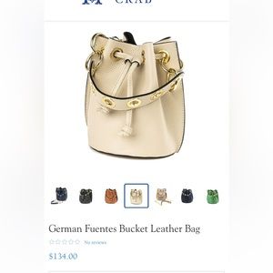 German Fuentes Bucket leather bag - cream